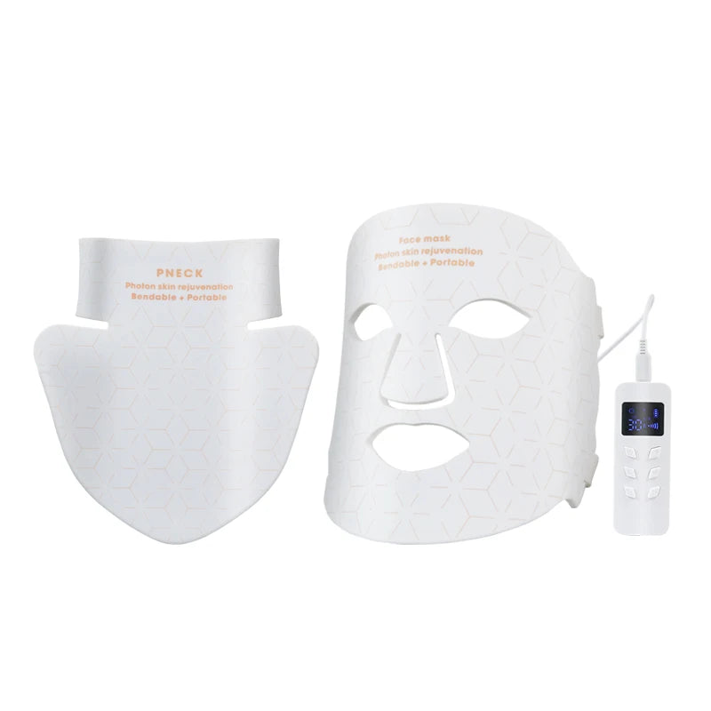 Soft Portable Led Facial Face Mask 4 Colors 460 590 630 850nm Red Light Photon Therapy Skin Care Face Mask