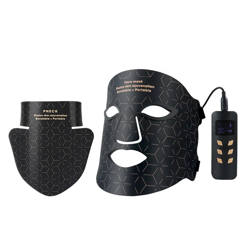 Soft Portable Led Facial Face Mask 4 Colors 460 590 630 850nm Red Light Photon Therapy Skin Care Face Mask